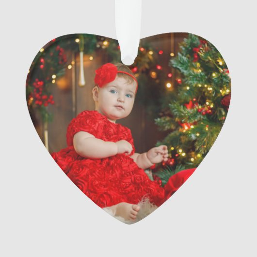 Foto Weihnachtsgeschenke Ornament w Jahr oder Text (Vorderseite)