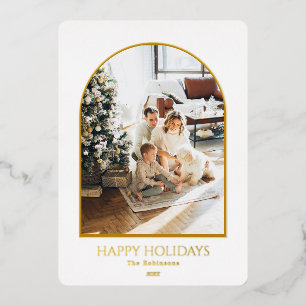 Foto Weihnachtsgeschichten Minimalistische Foil-Ka Folieneinladung