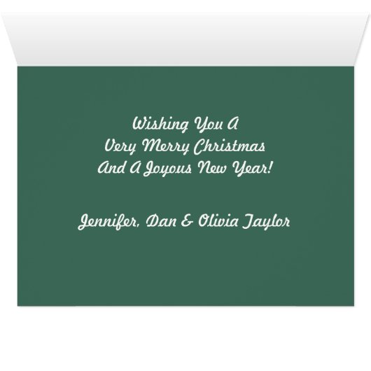 Foto Weihnachtskarte (Innenansicht Horizontal (Unten))