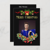 Foto Weihnachtskarte Ankündigung (Vorne/Hinten)