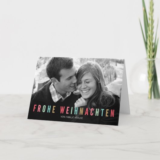 Foto Weihnachtskarte | Bunte Weihnachten (Vorderseite)
