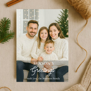 Foto-Weihnachtskarte der Familiensaison Einladung