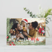 Foto Weihnachtskarte Doppelseitig Moderner Urlaub Einladung (Stehend Vorderseite)