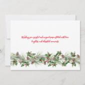 Foto Weihnachtskarte Doppelseitig Moderner Urlaub Einladung (Rückseite)