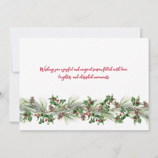 Foto Weihnachtskarte Doppelseitig Moderner Urlaub Einladung (Rückseite)