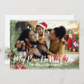 Foto Weihnachtskarte Doppelseitig Moderner Urlaub Einladung (Vorne/Hinten)