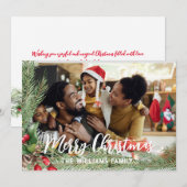 Foto Weihnachtskarte Doppelseitig Moderner Urlaub Einladung (Vorne/Hinten)