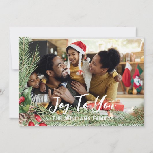 Foto Weihnachtskarte Doppelseitig Moderner Urlaub Einladung (Vorderseite)