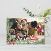 Foto Weihnachtskarte Doppelseitig Moderner Urlaub Einladung (Stehend Vorderseite)