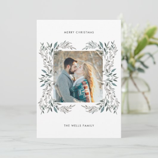 Foto Weihnachtskarte Einladung (Stehend Vorderseite)