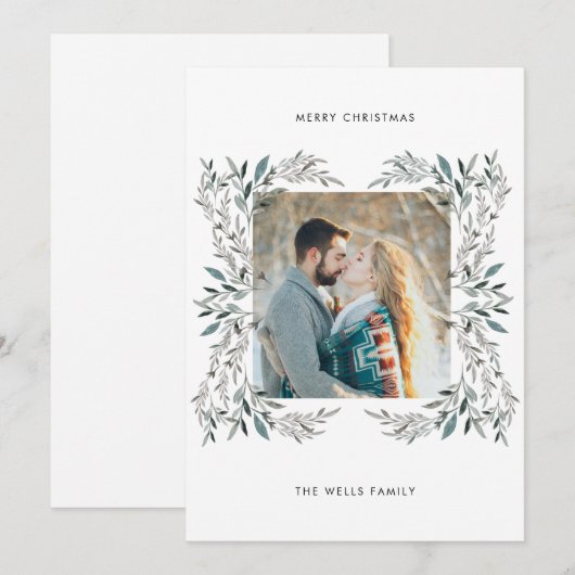 Foto Weihnachtskarte Einladung (Vorne/Hinten)