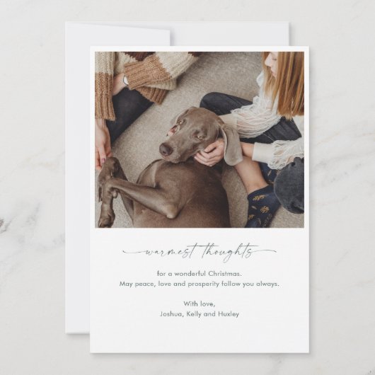 Foto Weihnachtskarte Einladung (Rückseite)