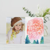 Foto Weihnachtskarte Einladung (Stehend Vorderseite)