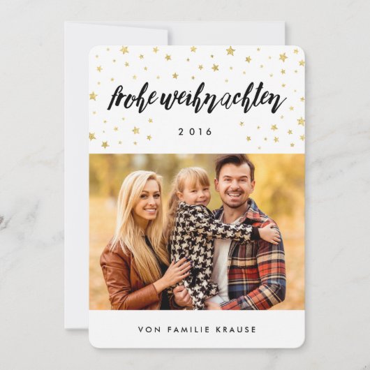 Foto Weihnachtskarte Feiertagskarte (Vorderseite)