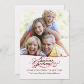 Foto-Weihnachtskarte Feiertagskarte (Vorne/Hinten)