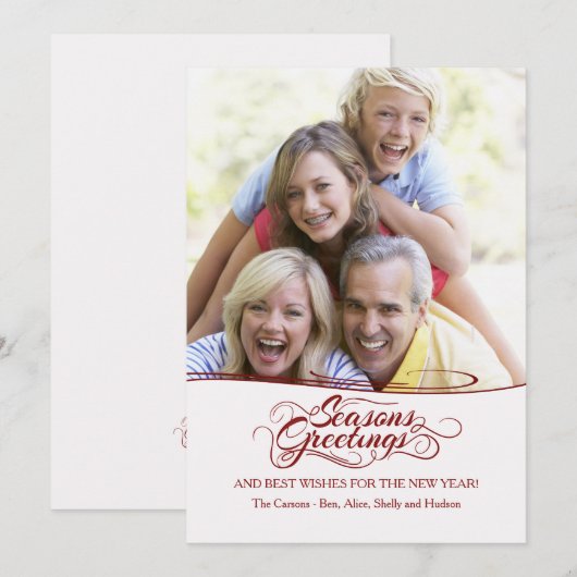 Foto-Weihnachtskarte Feiertagskarte (Vorne/Hinten)