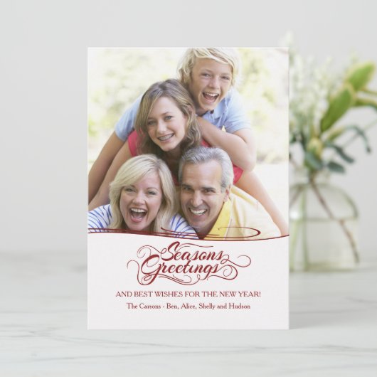 Foto-Weihnachtskarte Feiertagskarte (Stehend Vorderseite)