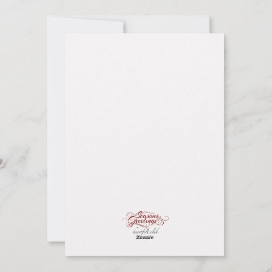 Foto-Weihnachtskarte Feiertagskarte (Rückseite)