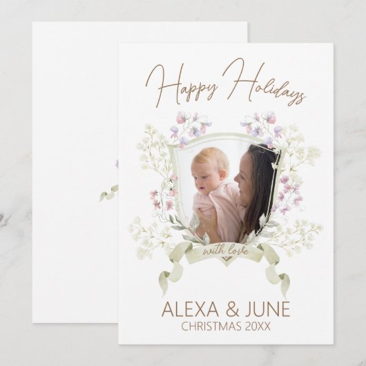 Foto Weihnachtskarte Feiertagskarte (Vorne/Hinten)