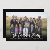 Foto-Weihnachtskarte für Familien-Cheer Feiertagskarte (Vorne/Hinten)