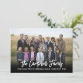 Foto-Weihnachtskarte für Familien-Cheer Feiertagskarte (Stehend Vorderseite)