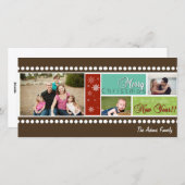 Foto-Weihnachtskarte für Filmstreifen Feiertagskarte (Vorne/Hinten)