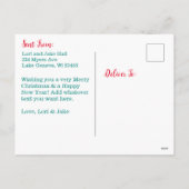 Foto Weihnachtskarte für neue Paare Feiertagspostkarte (Rückseite)