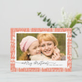 Foto Weihnachtskarte im Hintergrund Einladung (Stehend Vorderseite)