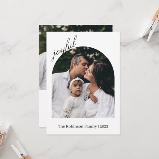 Foto Weihnachtskarte | Modern Holiday Foto Card Einladung (Vorderseite/Rückseite Beispiel)