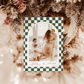 Foto Weihnachtskarte | Moderne Green Holiday Card Einladung