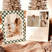 Foto Weihnachtskarte | Moderne Green Holiday Card Einladung