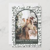 Foto-Weihnachtskarte, moderne Weihnachtskarte Einladung (Vorderseite)