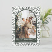 Foto-Weihnachtskarte, moderne Weihnachtskarte Einladung (Stehend Vorderseite)