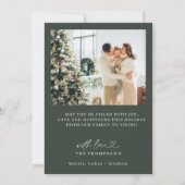 Foto-Weihnachtskarte, moderne Weihnachtskarte Einladung (Rückseite)
