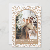 Foto-Weihnachtskarte, moderne Weihnachtskarte Einladung (Vorderseite)