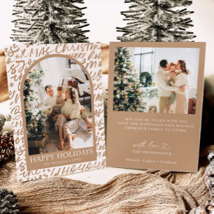 Foto-Weihnachtskarte, moderne Weihnachtskarte Einladung