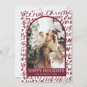 Foto-Weihnachtskarte, moderne Weihnachtskarte Einladung (Vorderseite)