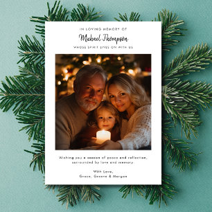 Foto Weihnachtskarte nach einem Familienmord Feiertagskarte