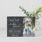 Foto-Weihnachtskarte O heilige Einladung (Stehend Vorderseite)