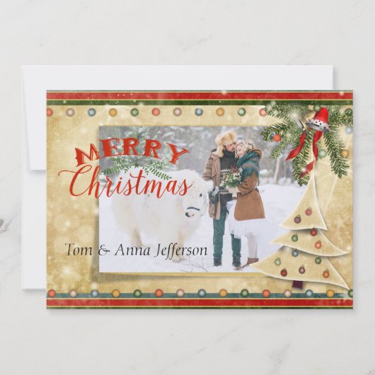 Foto Weihnachtskarte Save The Date (Vorderseite)