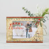 Foto Weihnachtskarte Save The Date (Stehend Vorderseite)