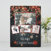 Foto Weihnachtskarte Snowflakes Feiertagskarte (Stehend Vorderseite)