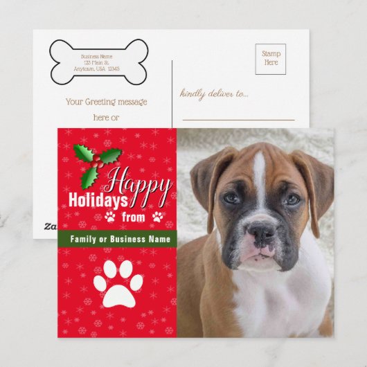 Foto Weihnachtskarten Postkarte (Vorne/Hinten)