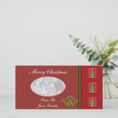 Foto Weihnachtskartenvorlage Feiertagskarte (Stehend Vorderseite)