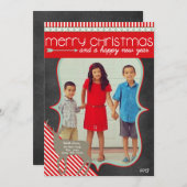 Foto Weihnachtskhalkboardkarte Feiertagskarte (Vorne/Hinten)