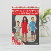 Foto Weihnachtskhalkboardkarte Feiertagskarte (Stehend Vorderseite)