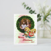 Foto Weihnachtsmann Postkarte (Stehend Vorderseite)