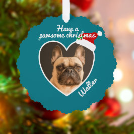 Foto Weihnachtsmannmütze Happy Howlidays Niedlich  Ornament Karte