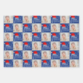 Foto Weihnachtsmannmütze Snowflake Geschenkpapier Set (Vorderseite 3)