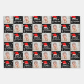 Foto Weihnachtsmannmütze Snowflake Geschenkpapier Set (Vorderseite 3)